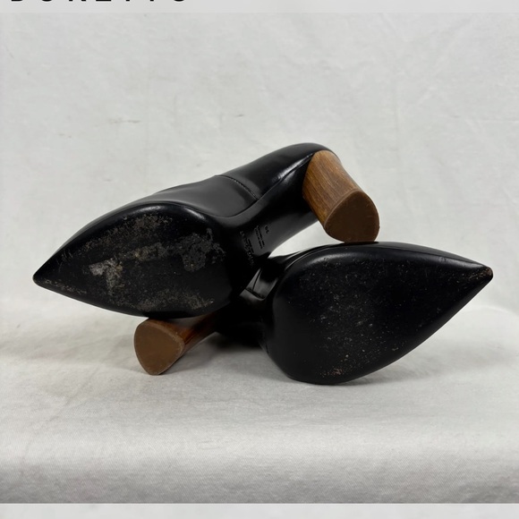 YSL Charlotte Court Shoe Wood Heel 105 Pump FW 2007 Runway Black Leather Pilati - Picture 7 of 14